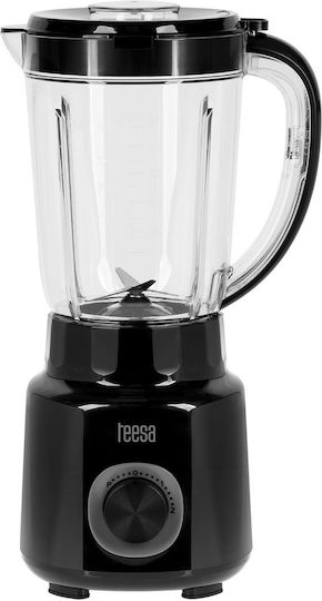 Teesa Μπλέντερ με Πλαστική Κανάτα 1.5 lt 500W Μαύρο TSA3542B
