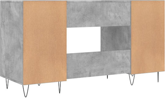 Γραφείο Ξύλινο Γκρι 140x50x75εκ.