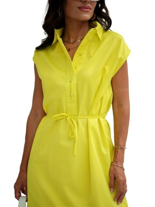 Bebe Summer Midi Dress Yellow