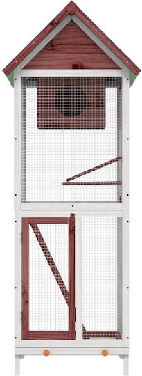 vidaXL Wooden Birds Cage 60x58.5x160cm Brown