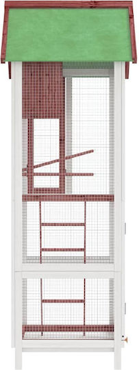 vidaXL Wooden Birds Cage 60x58.5x160cm Brown