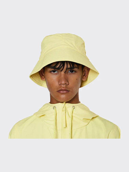 Rains Straw Υφασμάτινo Καπέλο Bucket Κίτρινο