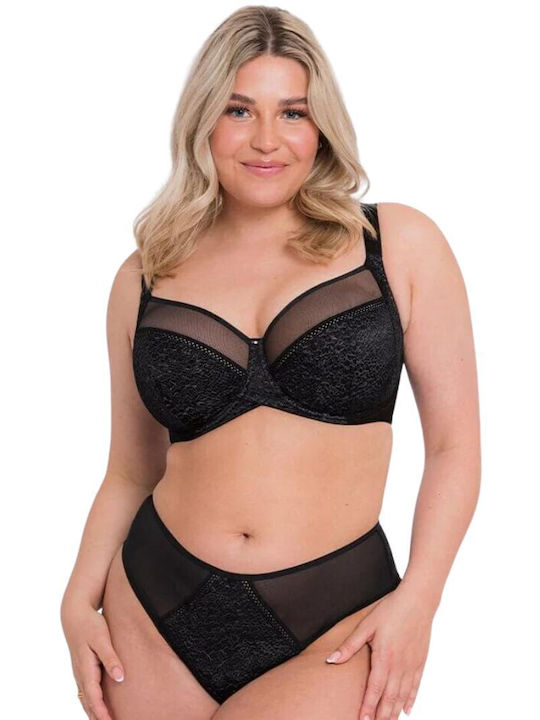 Curvy Kate Balconette Μαύρο Σουτιέν με Μπανέλες