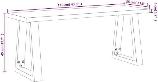 Stühle Speisesaal Braun 1Stück 110x35x45cm