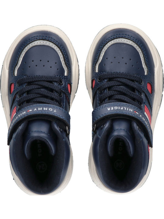 Kids Sneakers High with Scratch Blue