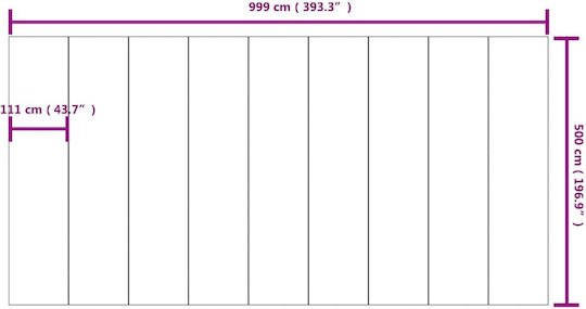 vidaXL Υπόστρωμα Πισίνας με Μήκος 500εκ. Γκρι