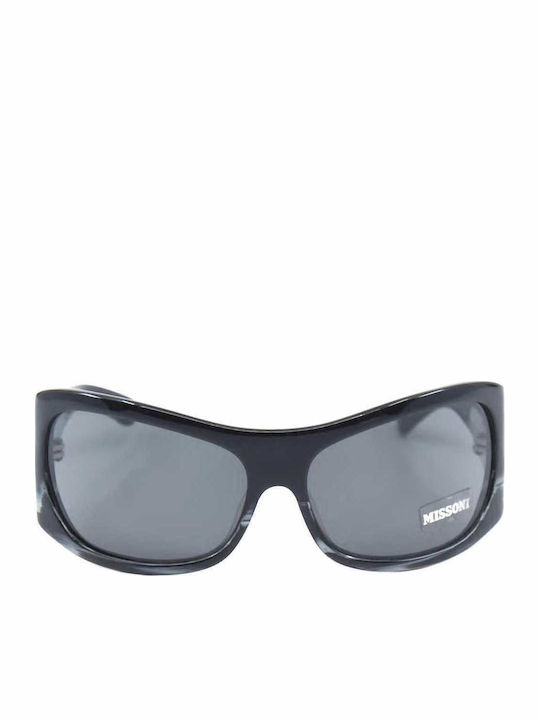 Missoni Unisex Sunglasses with Black Plastic Frame and Black Lens MI54701