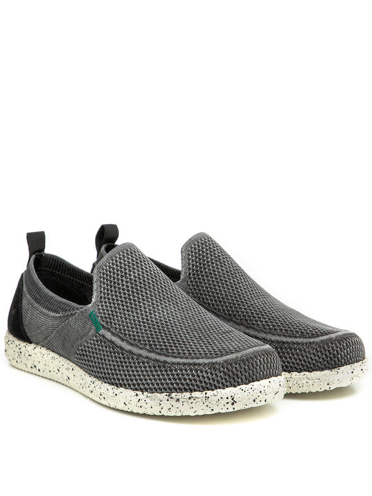 Herren Mokassin Walk In Pitas WP150- SLIR ON FLY BLACK SLIP-ON