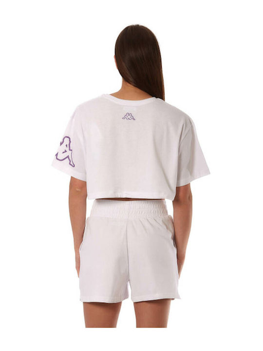 Kappa Women's Oversized Crop T-shirt White