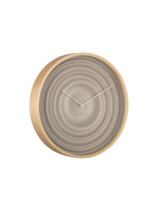 Karlsson Wall Clock Wooden Gray Ø31cm