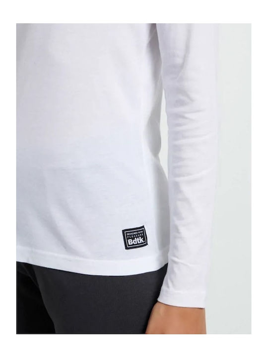 BodyTalk Women's Athletic Blouse Long Sleeve White