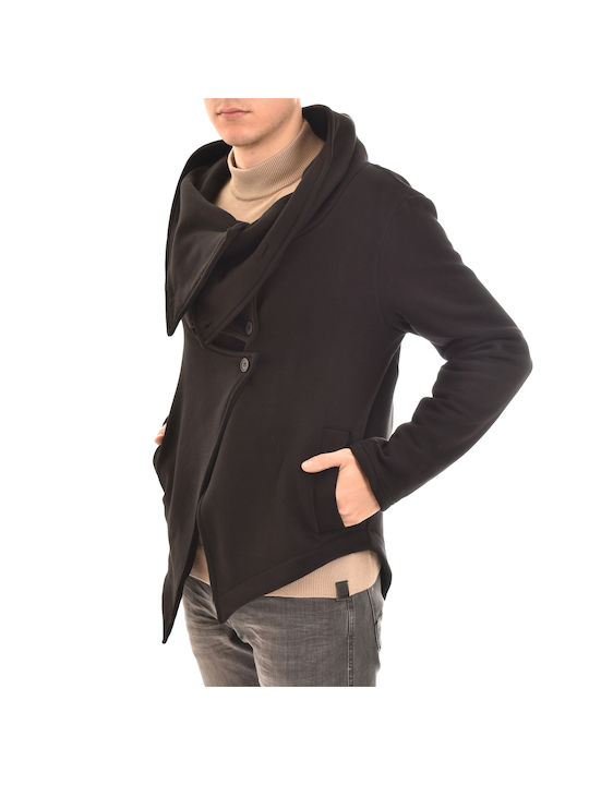 Twin Black Herrenjacke mit Knöpfen Schwarz