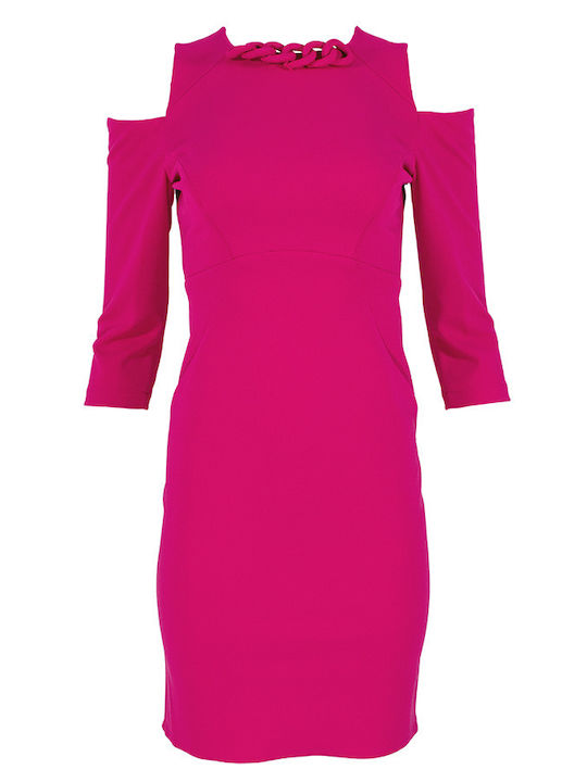 Rinascimento Mini Dress Fuchsia