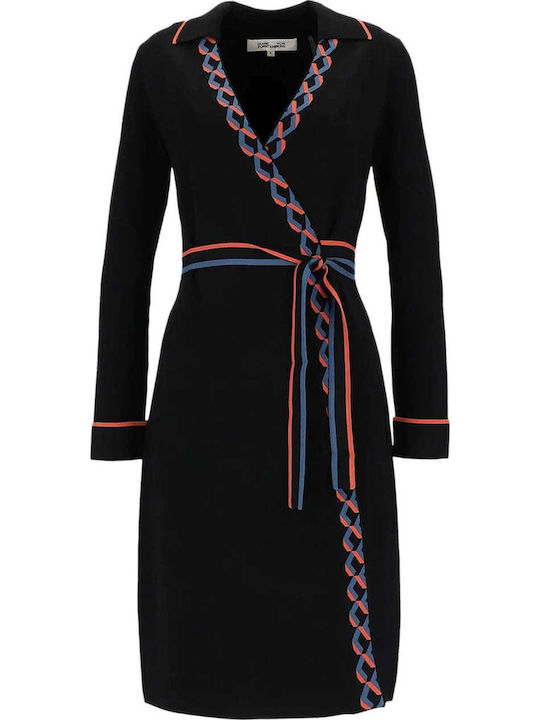 Rochie Mini Wrap-Around Neagră