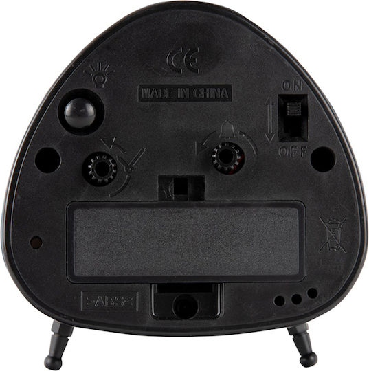 Karlsson Metal Tabletop Clock with Alarm Black KA5865WH