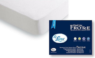 La Luna Super-Double Terry Mattress Cover Fitted Frottee White 160x200+30cm