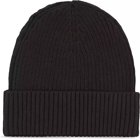 Beanie Beanie with Rib Knit in Black color