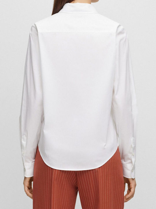 Hugo Boss Women's Long Sleeve Shirt White
