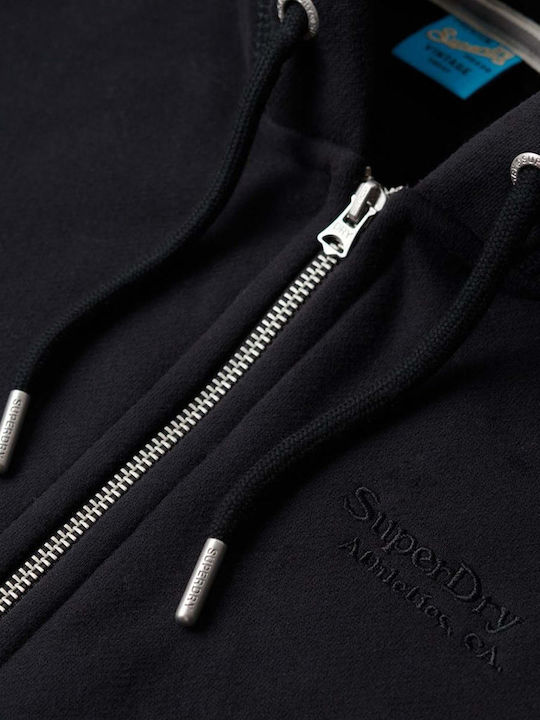 Women's Sweatshirt Jacket Hooded Black