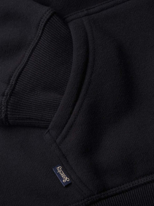 Women's Sweatshirt Jacket Hooded Black