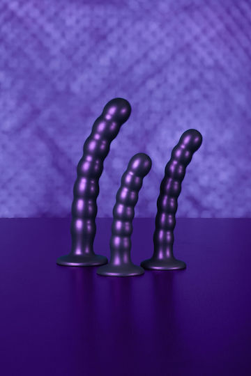 Shots Ρεαλιστικό Dildo με Όρχεις και Βεντούζα Μωβ 17cm