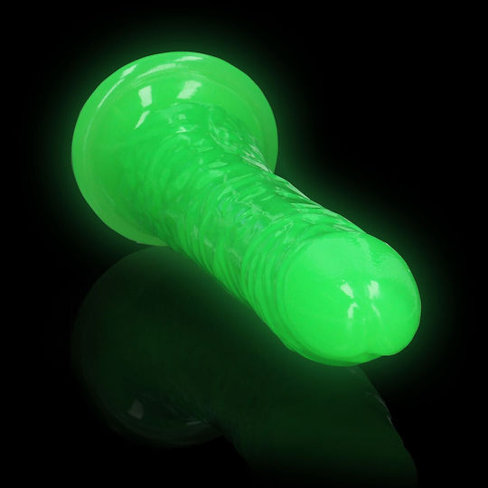 Shots Реалистично дилдо с Топки и Вендуза Зелен 20см