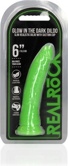 Shots Glass Dildo with Balls and Suction Cup Green 15.5cm