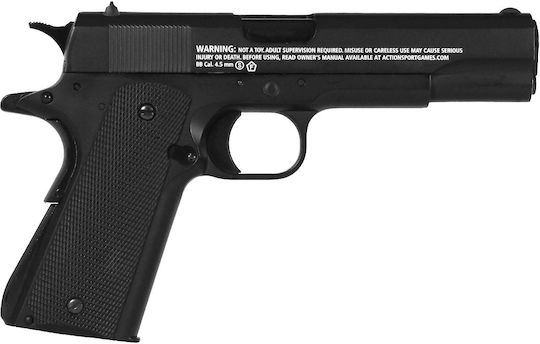 Asg Аеропистолет CO2 1911 US-C Black Откат 4.5мм