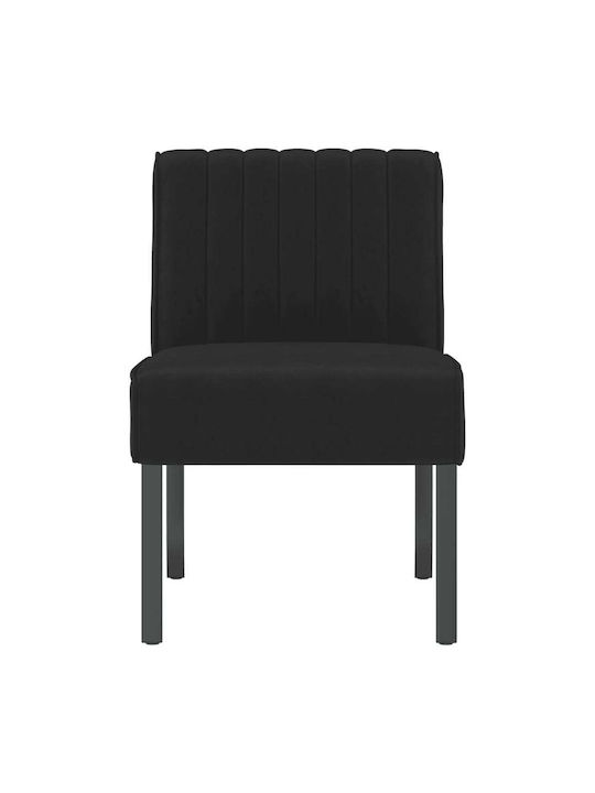Sessel Samt Schwarz 48x64x72cm