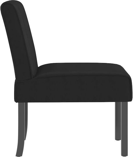 Sessel Samt Schwarz 48x64x72cm