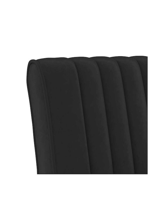Sessel Samt Schwarz 48x64x72cm