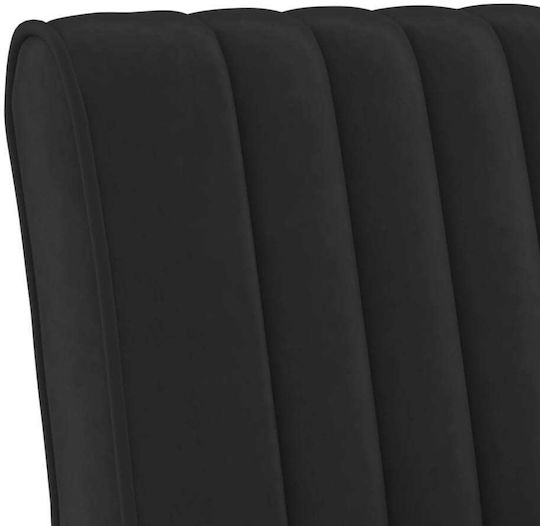 Sessel Samt Schwarz 48x64x72cm