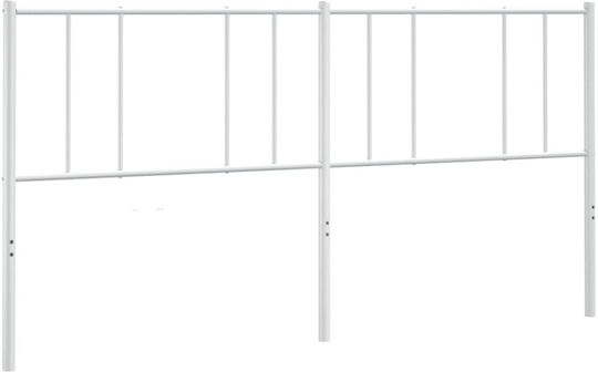 vidaXL Metallic White Bed Headboard 206x90cm