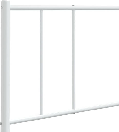 vidaXL Metallic White Bed Headboard 206x90cm