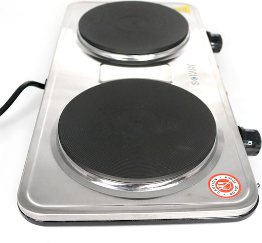 Sokany SK-5102 Επιτραπέζια Εστία Εμαγιέ Διπλή Γκρι