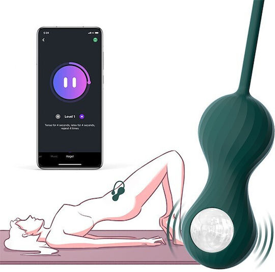 Magic Motion Crystal Duo Smart Kegel Ασύρματες Κολπικές Μπάλες με Δόνηση Πράσινες