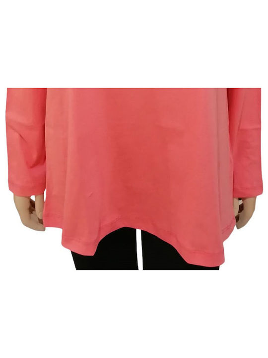 Women's Cotton Long Sleeve Top Orange
