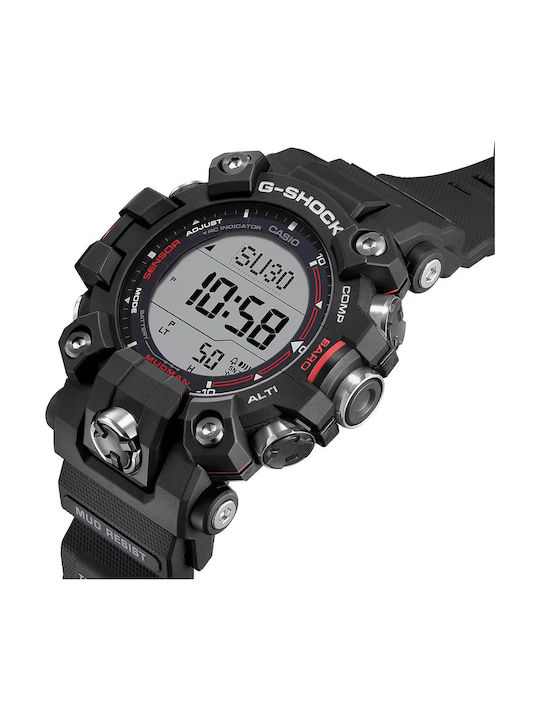 Casio G-shock Ανδρικό Ρολόι Solar με Μαύρο Καουτσούκ Λουράκι