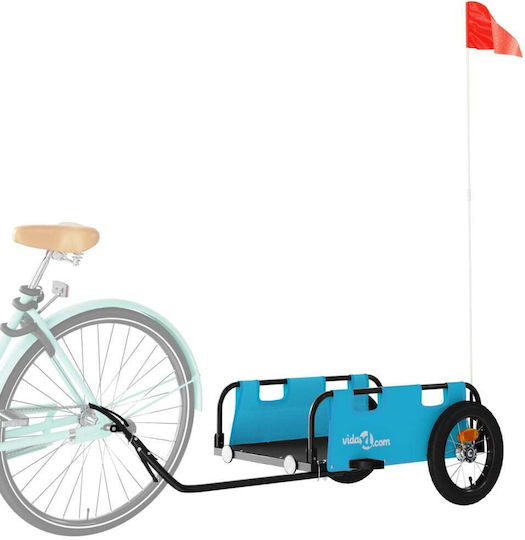 Vidaxl Anhänger Fahrradzubehör Blaues Oxford-Gewebe Eisen