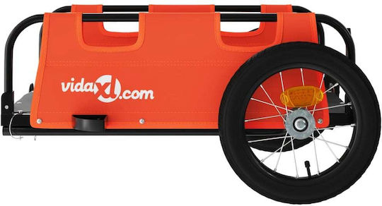 Vidaxl Anhänger Fahrradzubehör Orange Oxford Eisen