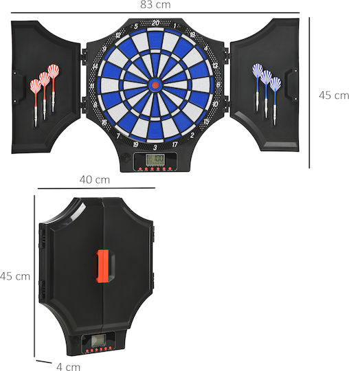 Sportnow Electronic Darts Board Σετ με Ηλεκτρονικό Στόχο & 6