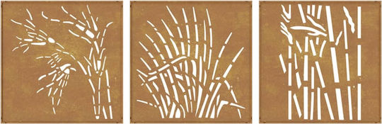 vidaXL Wall Decoration Garden Metal 55cmx55cmx0.7cm 3pcs 824509