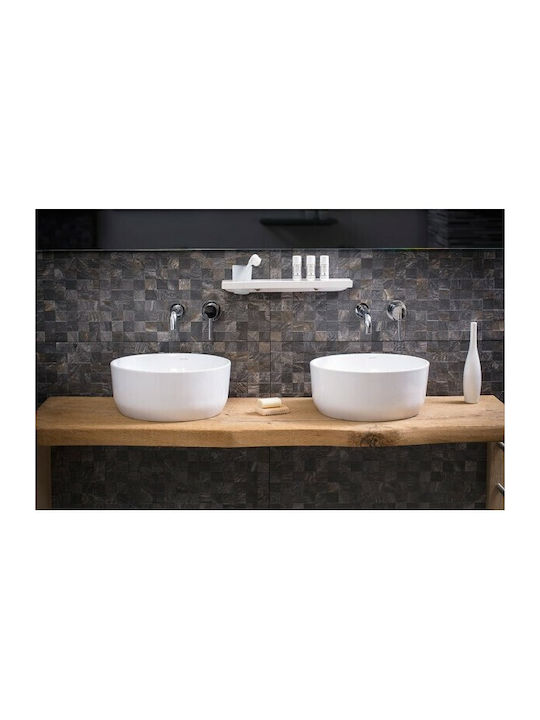 Adamidis Cupa 40X Επικαθήμενος Νιπτήρας Πορσελάνης 40x40x16.8cm Λευκός