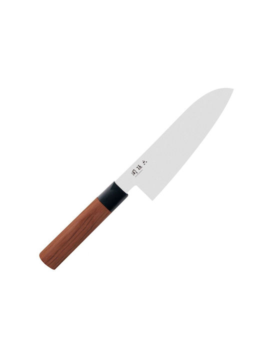 Kai Seki Magoroku Red Wood Μαχαίρι Santoku από Ανοξείδωτο Ατσάλι 17cm