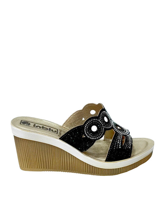 Women's Platform Wedge Sandals Black