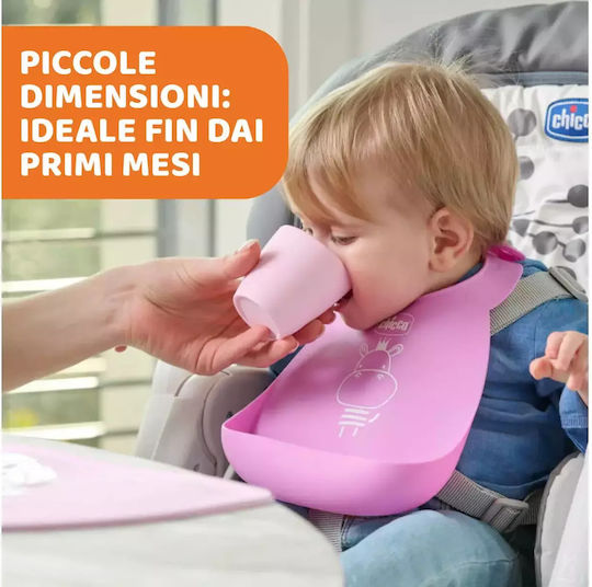 Chicco Kleinkinderbecher Take Eat Easy aus Silikon Rosa