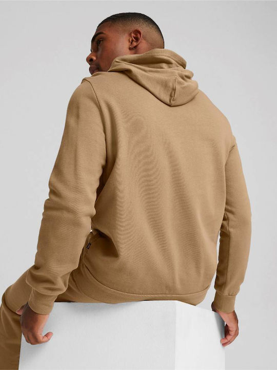 PUMA BETTER ESSENTIALS Φούτερ Μπεζ με Κουκούλα