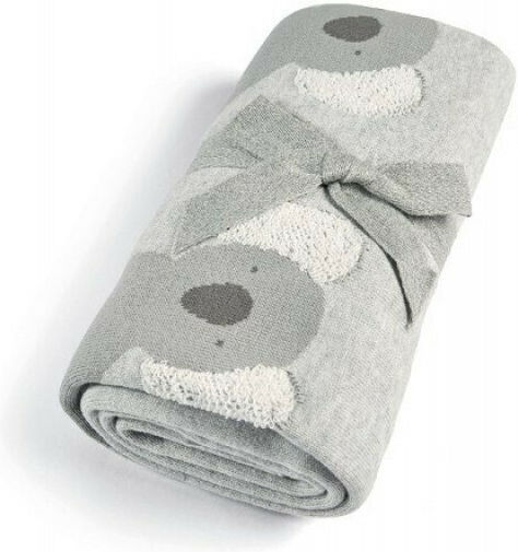 Mamas & Papas Одеяло Детски пелени за пелени Koala Плетено Сив 70x90см.