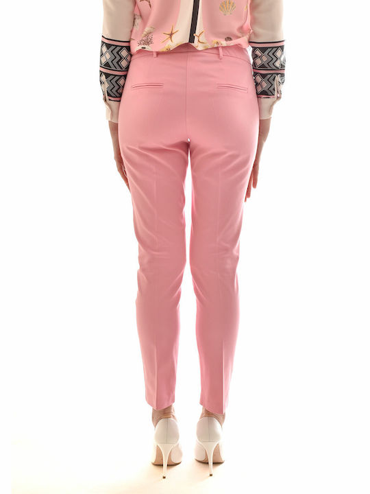 Twenty 29 Women's Fabric Capri Trousers Pink