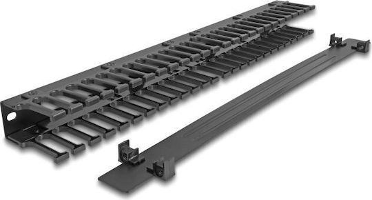 DeLock 19"/1U Кабелна лента за управление на кабели 1U 67022 1бр
